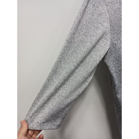 Indigo Soul Wearable Art Tunic Top Womens XL Gray Floral Embellished Cowl Neck - Picture 10 of 11